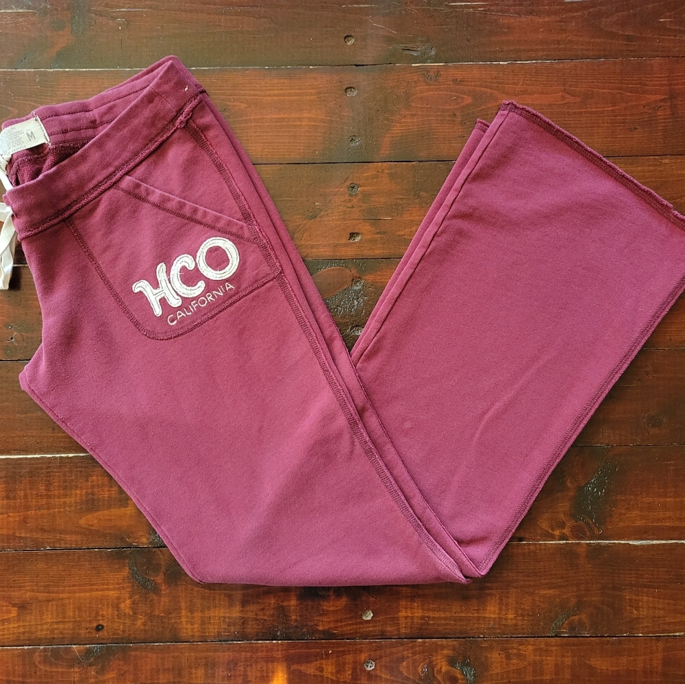 Vintage Y2K Hollister Wide-leg Flare Sweatpants Size M in EUC